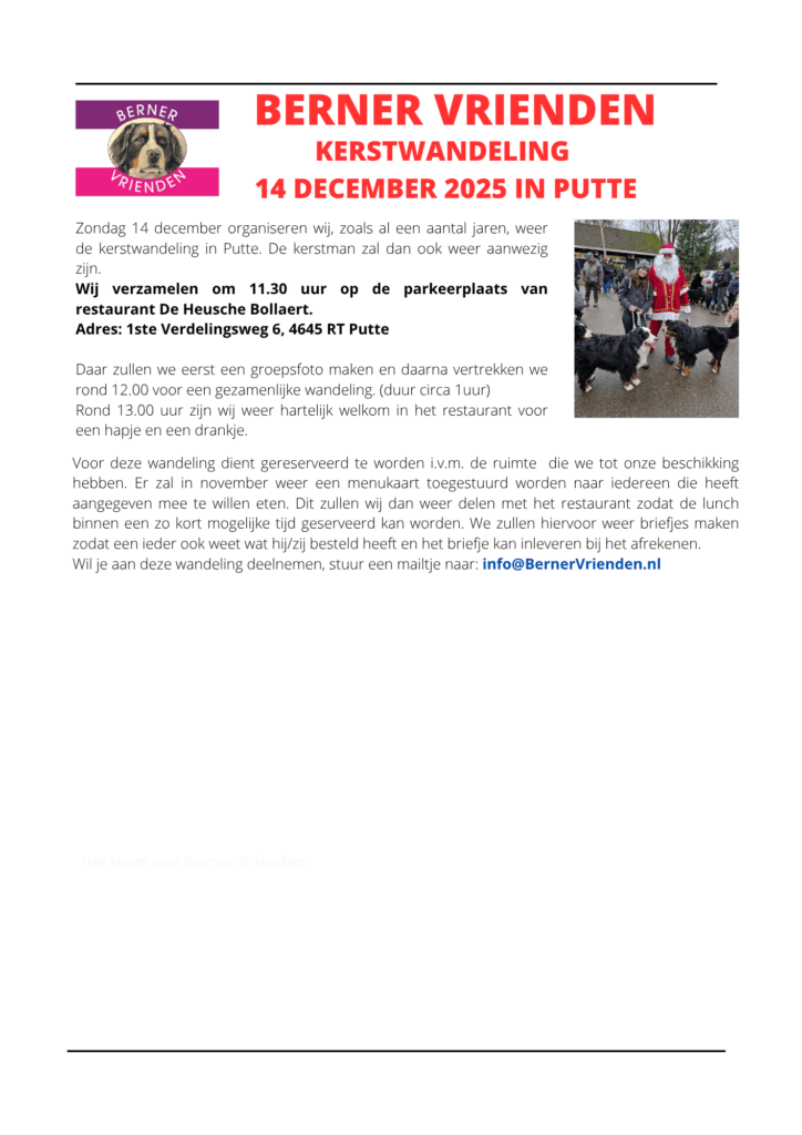 Evenementenagenda BernerSennen 5